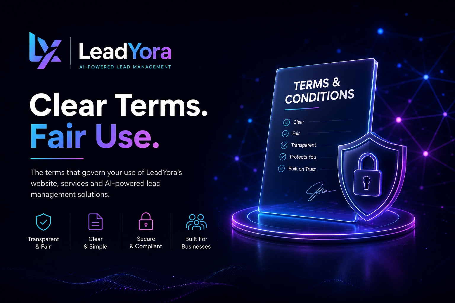 LeadYora Terms & Conditions Illustration